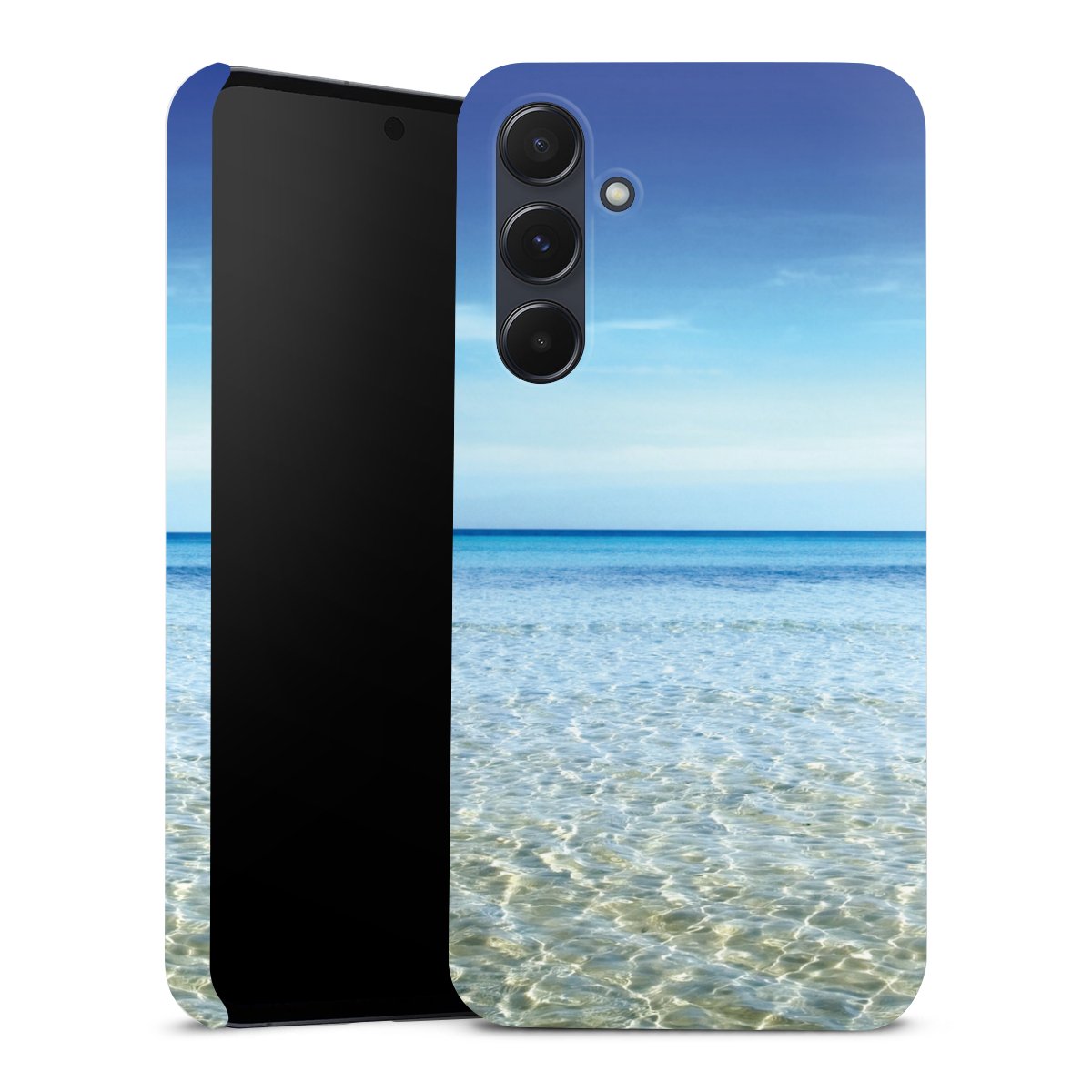 Galaxy A55 5G Handy Premium Case Smartphone Handyhülle Schutzhülle glänzend Urlaub Sky Ocean Premium Case