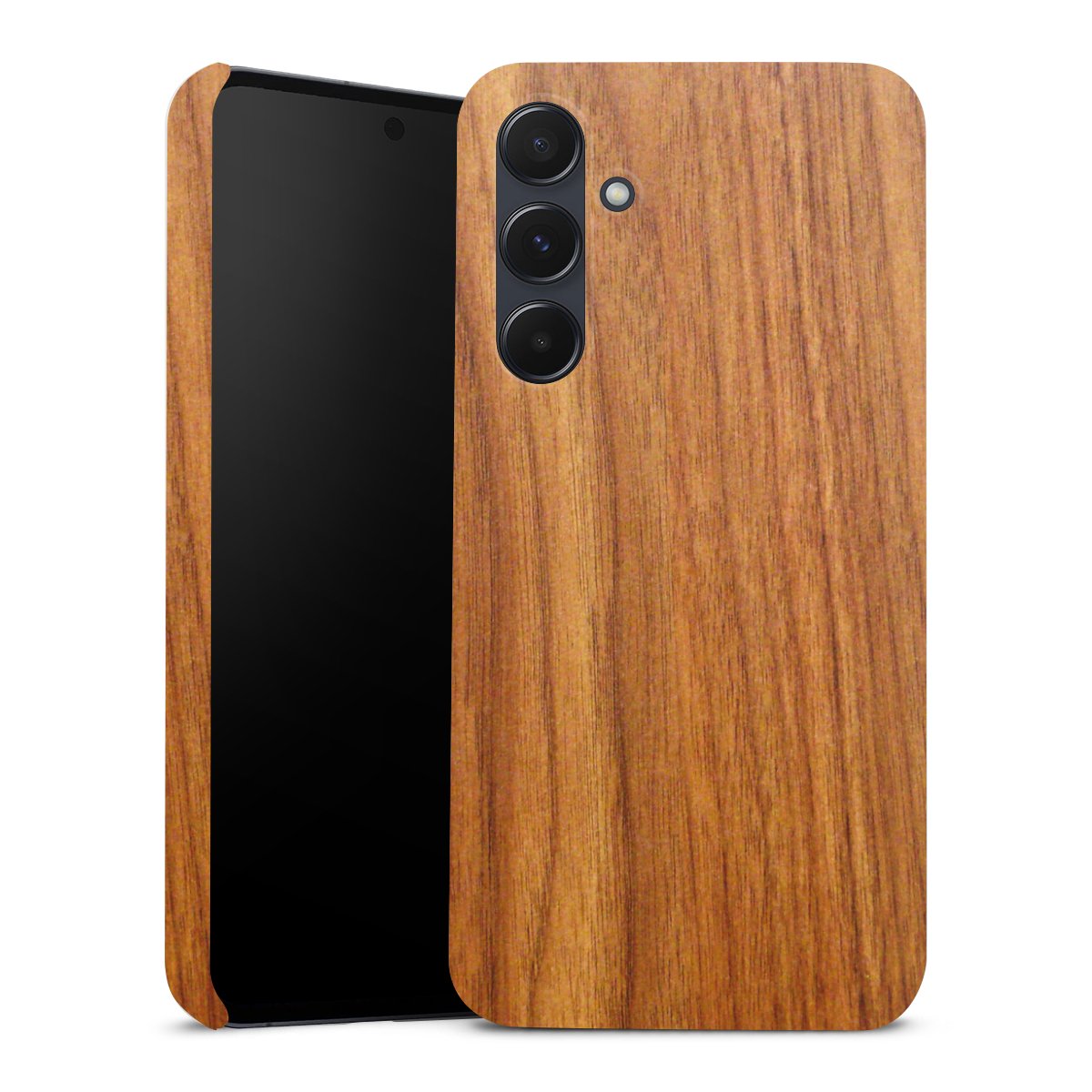 Galaxy A55 5G Handy Premium Case Smartphone Handyhülle Schutzhülle glänzend Wood Larch Wooden Look Premium Case