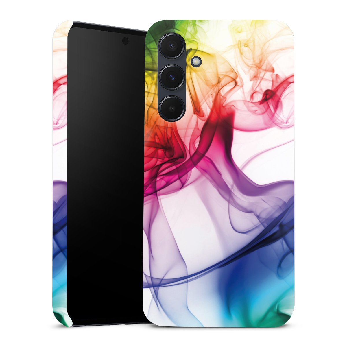 Galaxy A55 5G Handy Premium Case Smartphone Handyhülle Schutzhülle glänzend Water Colour Rainbow Premium Case