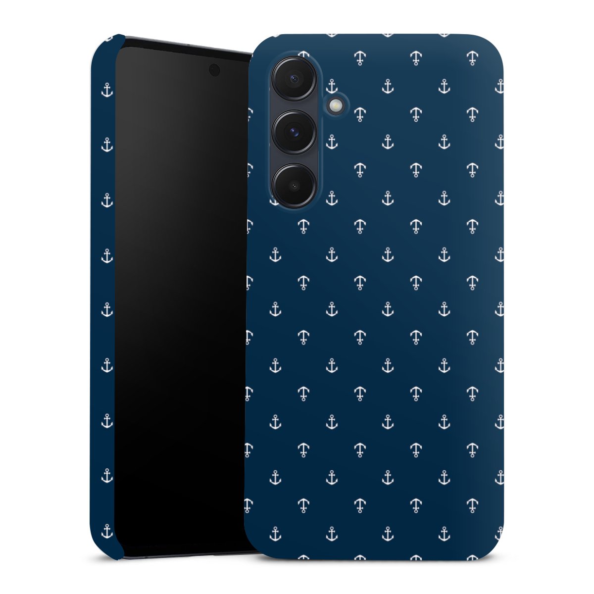 Galaxy A55 5G Handy Premium Case Smartphone Handyhülle Schutzhülle glänzend Muster Anchor Sail Premium Case