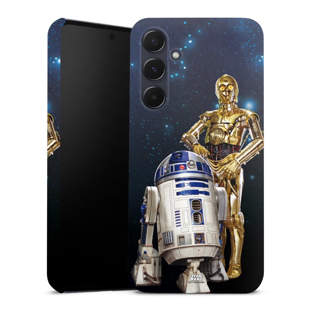 Galaxy A55 5G Handy Premium Case Smartphone Handyhülle Schutzhülle glänzend Weltall Star Wars R2d2 Premium Case