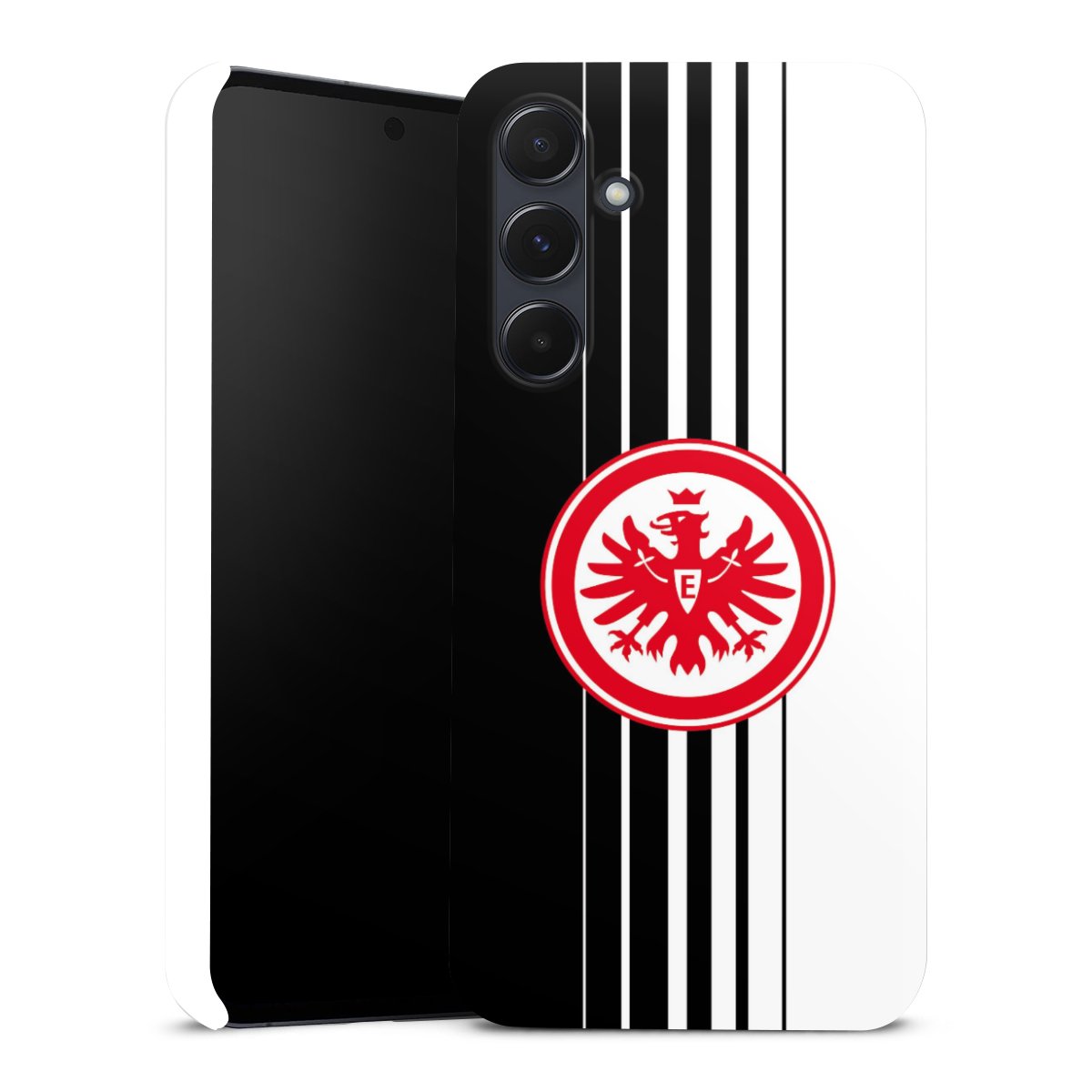 Galaxy A55 5G Handy Premium Case Smartphone Handyhülle Schutzhülle glänzend Stripes Eintracht Frankfurt Official Licensed Product Premium Case