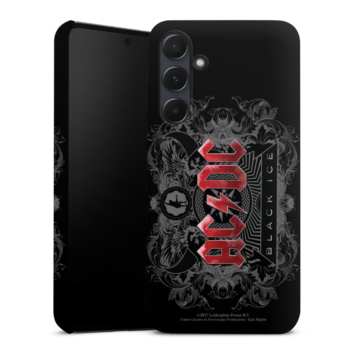 Galaxy A55 5G Handy Premium Case Smartphone Handyhülle Schutzhülle glänzend Merchandise Black Ice Acdc Premium Case