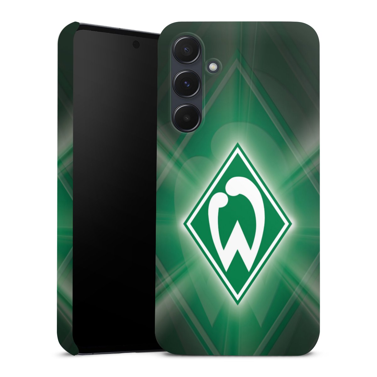 Galaxy A55 5G Handy Premium Case Smartphone Handyhülle Schutzhülle glänzend Sv Werder Bremen Official Licensed Product Coat Of Arms Premium Case