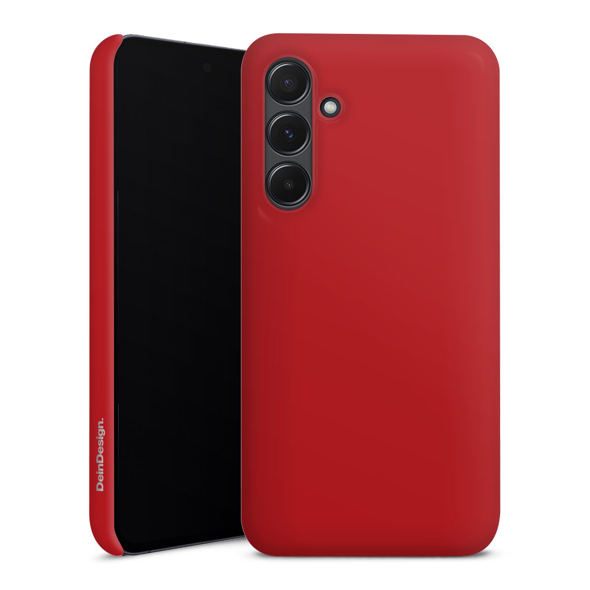 Galaxy A35 5G Handy Premium Case Smartphone Handyhülle Schutzhülle matt Colour Unicoloured Red Premium Case