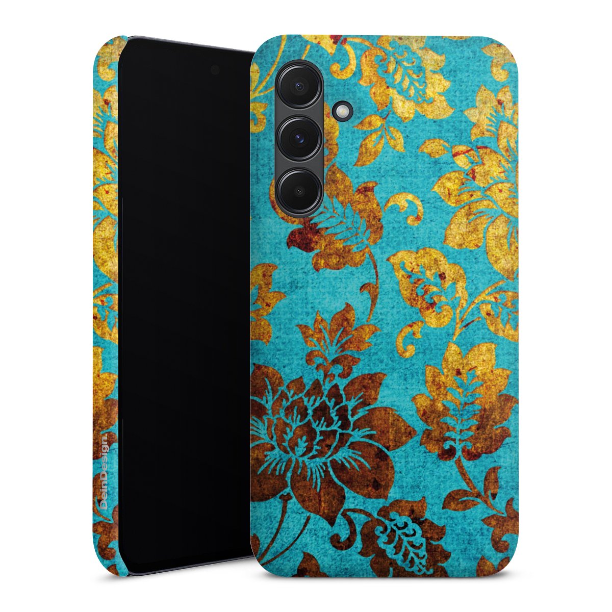 Galaxy A35 5G Handy Premium Case Smartphone Handyhülle Schutzhülle matt Ornament Vintage Flowers Premium Case