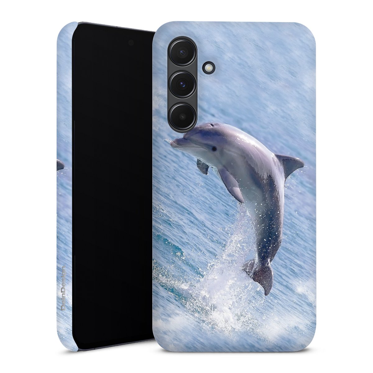 Galaxy A35 5G Handy Premium Case Smartphone Handyhülle Schutzhülle matt Dolphin Ocean Wale Premium Case