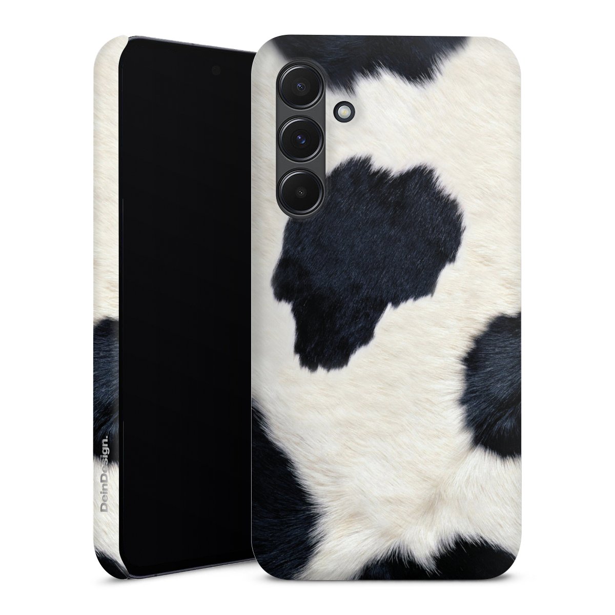 Galaxy A35 5G Handy Premium Case Smartphone Handyhülle Schutzhülle matt Animal Look Animal Print Cow Skin Premium Case