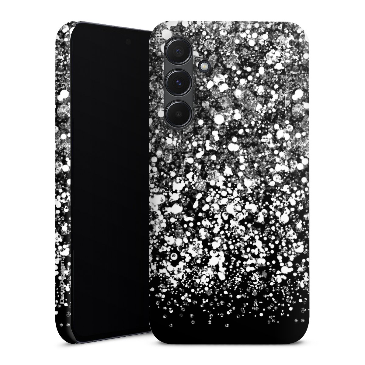 Galaxy A35 5G Handy Premium Case Smartphone Handyhülle Schutzhülle matt Glitzer Snowflake Muster Premium Case