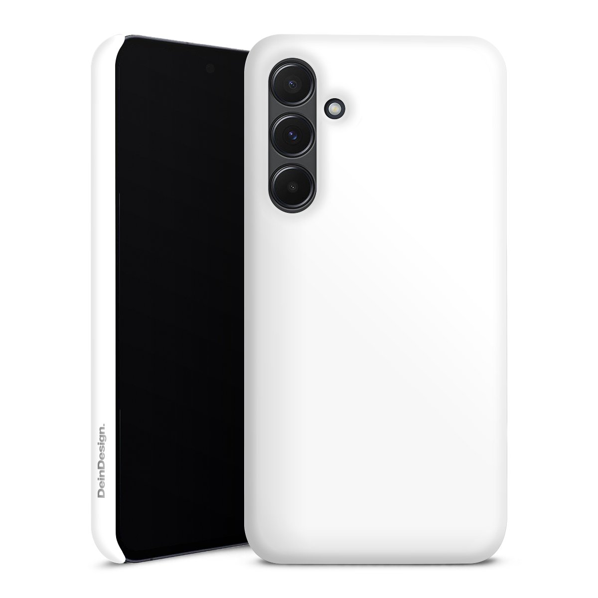 Galaxy A35 5G Handy Premium Case Smartphone Handyhülle Schutzhülle glänzend Unicoloured Colour White Premium Case