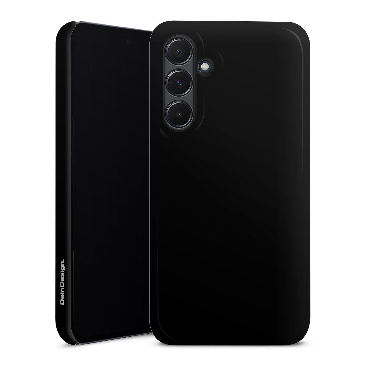 Galaxy A35 5G Handy Premium Case Smartphone Handyhülle Schutzhülle glänzend Black Colour Unicoloured Premium Case