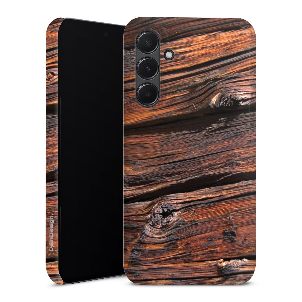 Galaxy A35 5G Handy Premium Case Smartphone Handyhülle Schutzhülle glänzend Beams Wooden Look Wood Premium Case