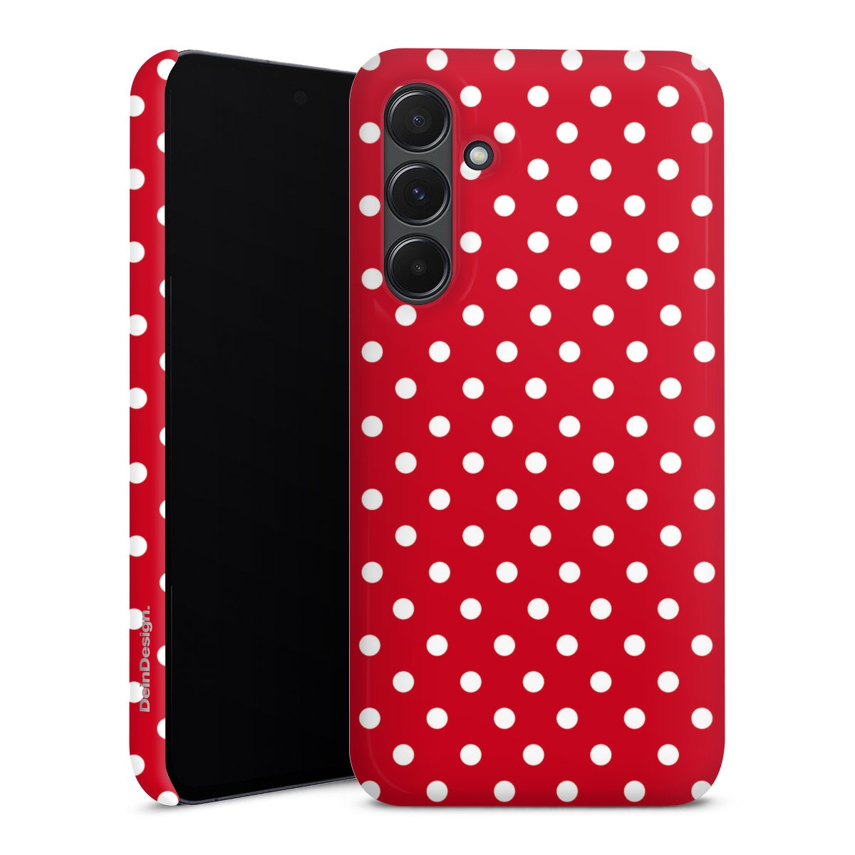 Galaxy A35 5G Handy Premium Case Smartphone Handyhülle Schutzhülle glänzend Points Polka Dots Retro Premium Case