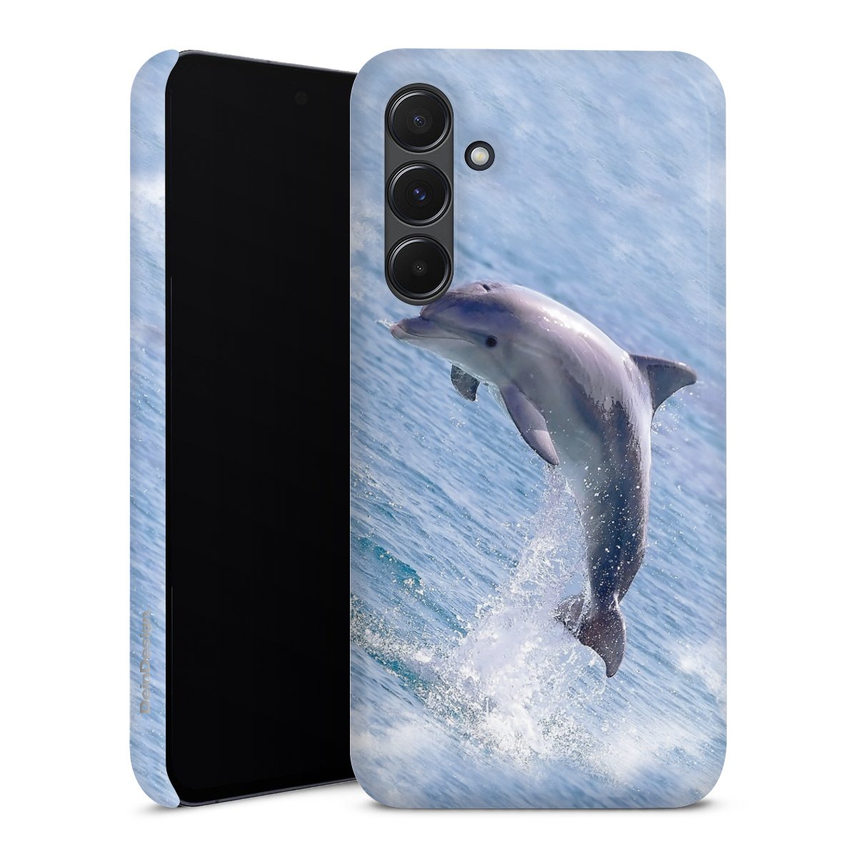 Galaxy A35 5G Handy Premium Case Smartphone Handyhülle Schutzhülle glänzend Dolphin Ocean Wale Premium Case