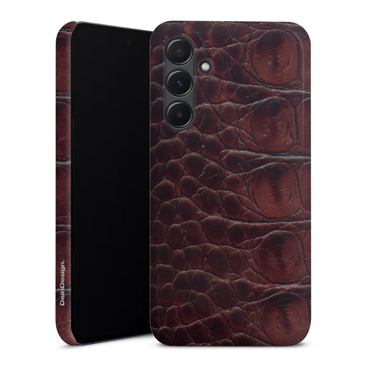 Galaxy A35 5G Handy Premium Case Smartphone Handyhülle Schutzhülle glänzend Crocodile Animal Print Leather Premium Case