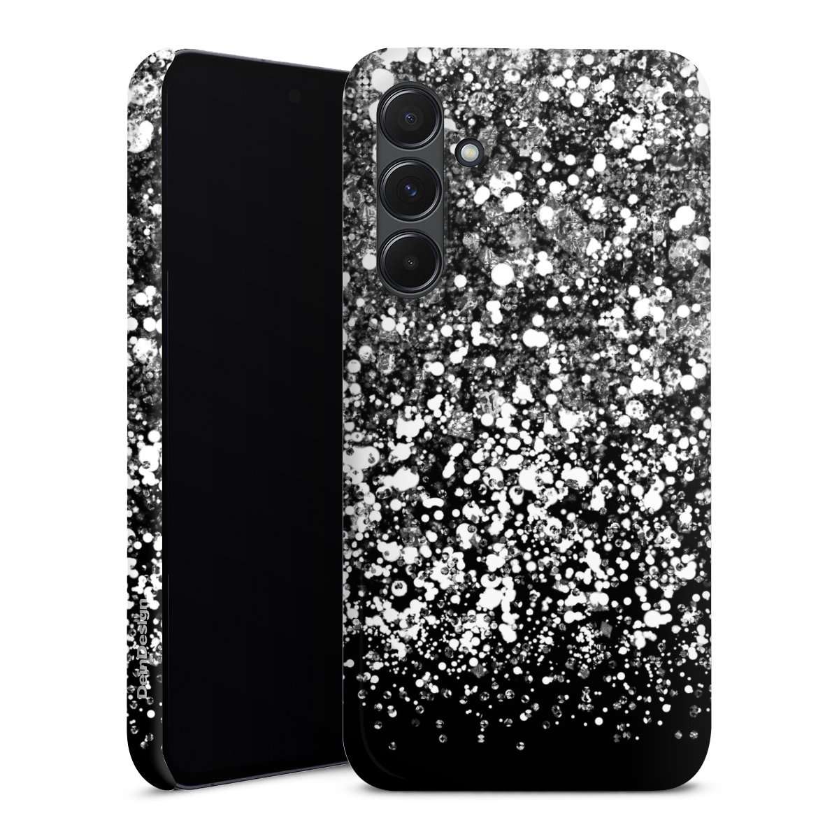 Galaxy A35 5G Handy Premium Case Smartphone Handyhülle Schutzhülle glänzend Glitzer Snowflake Muster Premium Case