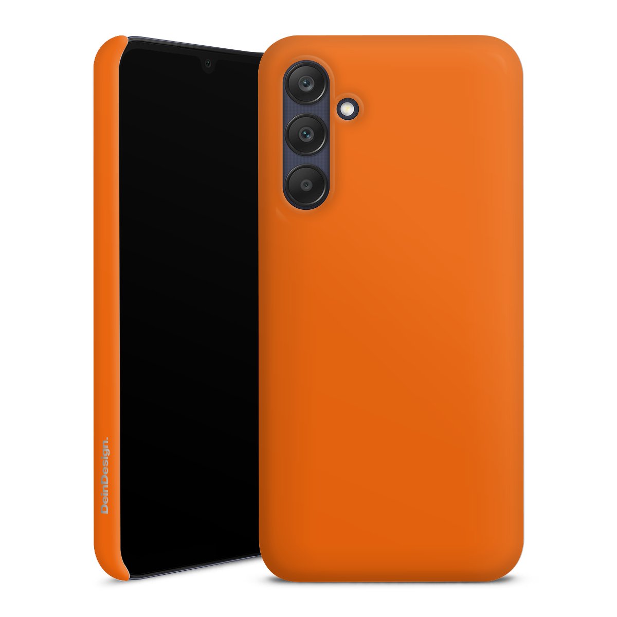 Galaxy A25 5G Handy Premium Case Smartphone Handyhülle Schutzhülle matt Orange Colour Unicoloured Premium Case