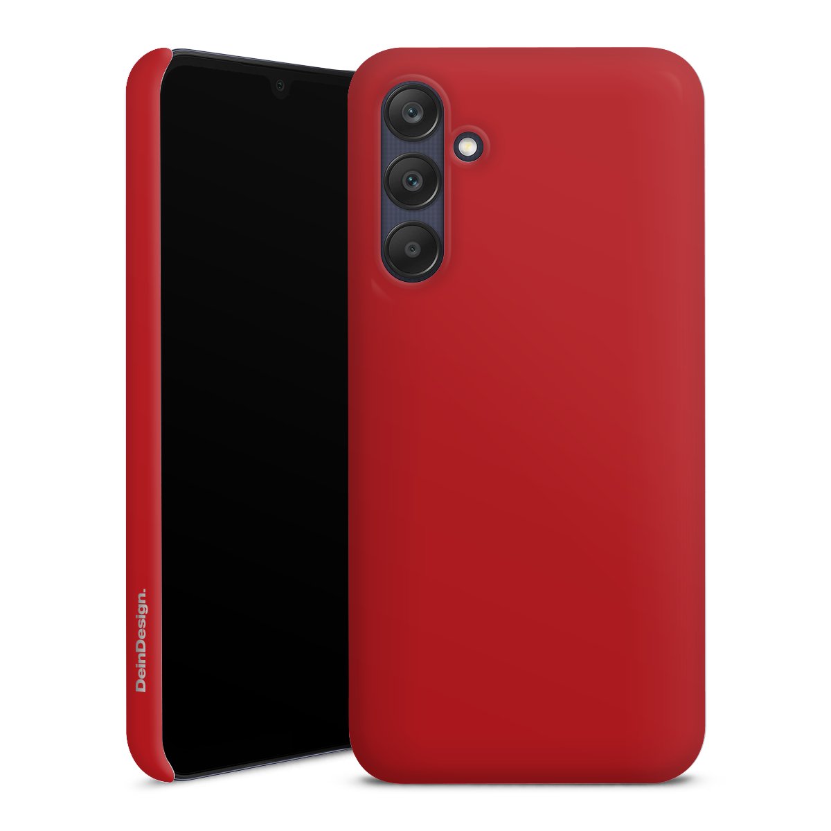 Galaxy A25 5G Handy Premium Case Smartphone Handyhülle Schutzhülle matt Colour Unicoloured Red Premium Case