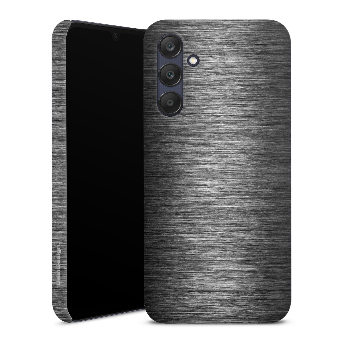 Galaxy A25 5G Handy Premium Case Smartphone Handyhülle Schutzhülle matt Metallic Look Anthracite Metal Premium Case