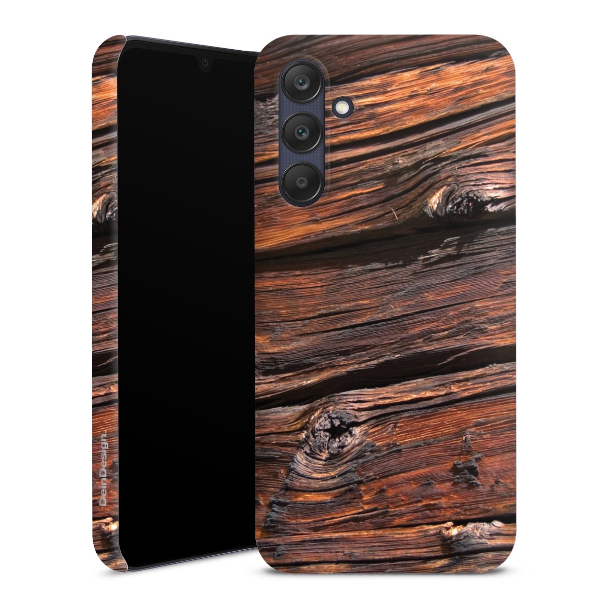 Galaxy A25 5G Handy Premium Case Smartphone Handyhülle Schutzhülle matt Beams Wooden Look Wood Premium Case