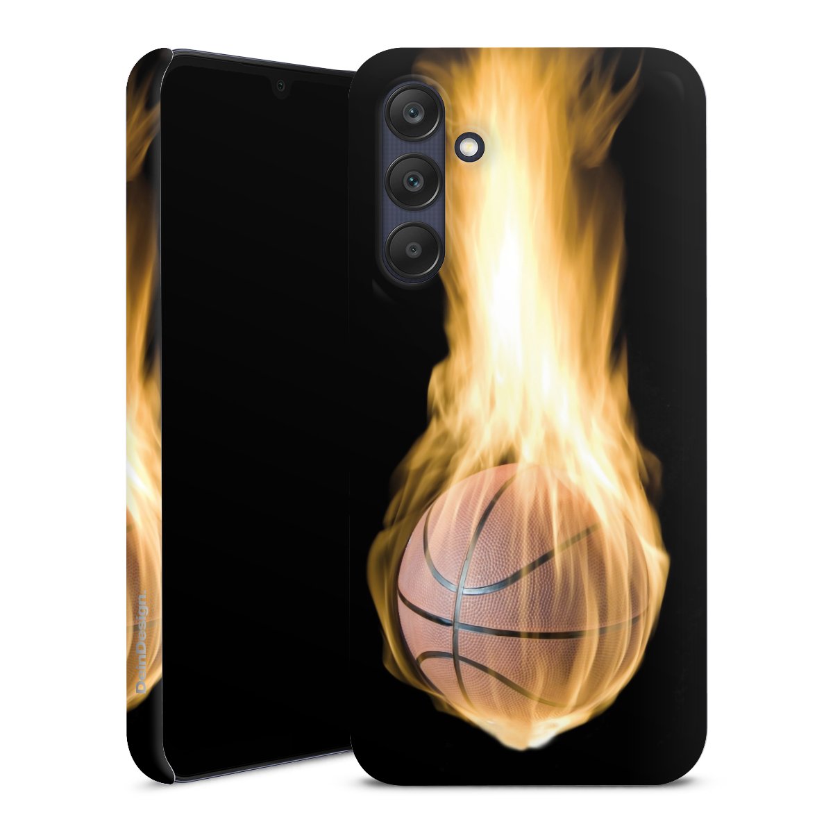 Galaxy A25 5G Handy Premium Case Smartphone Handyhülle Schutzhülle matt Basketball Sports Fire Premium Case