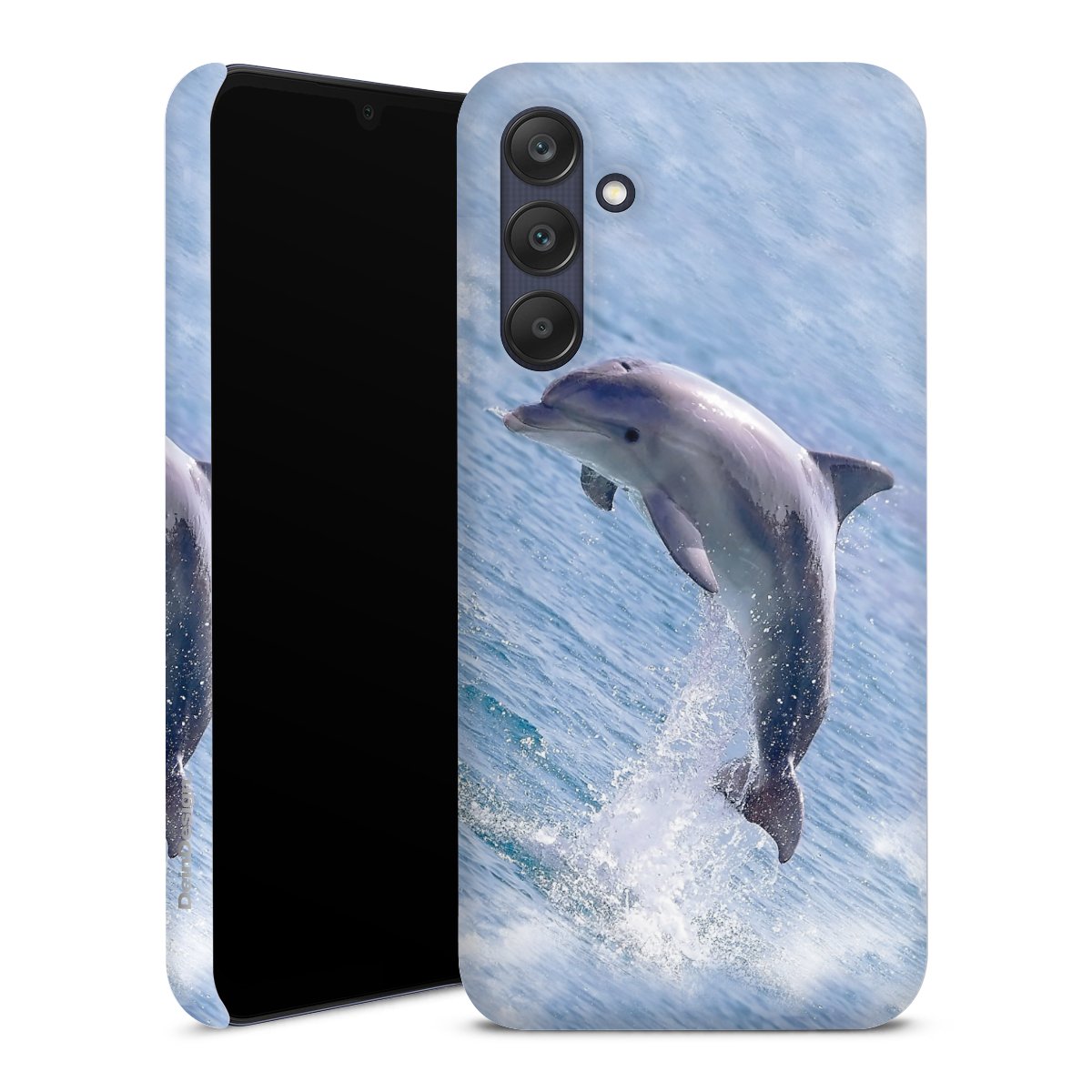 Galaxy A25 5G Handy Premium Case Smartphone Handyhülle Schutzhülle matt Dolphin Ocean Wale Premium Case