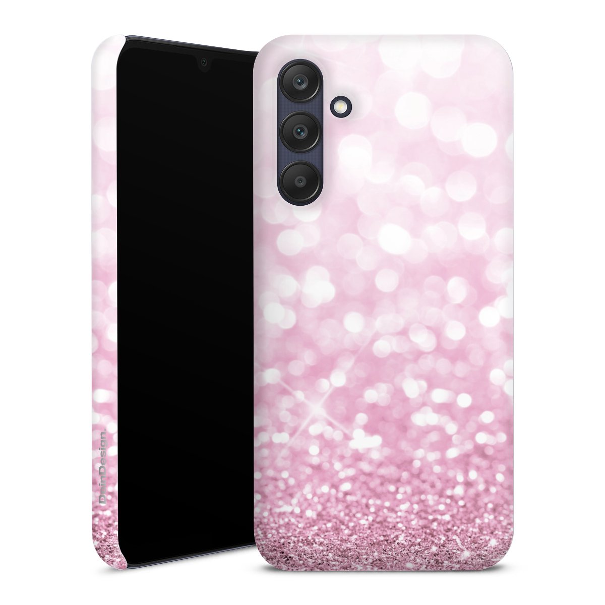 Galaxy A25 5G Handy Premium Case Smartphone Handyhülle Schutzhülle matt Glitzer Pink Shine Premium Case