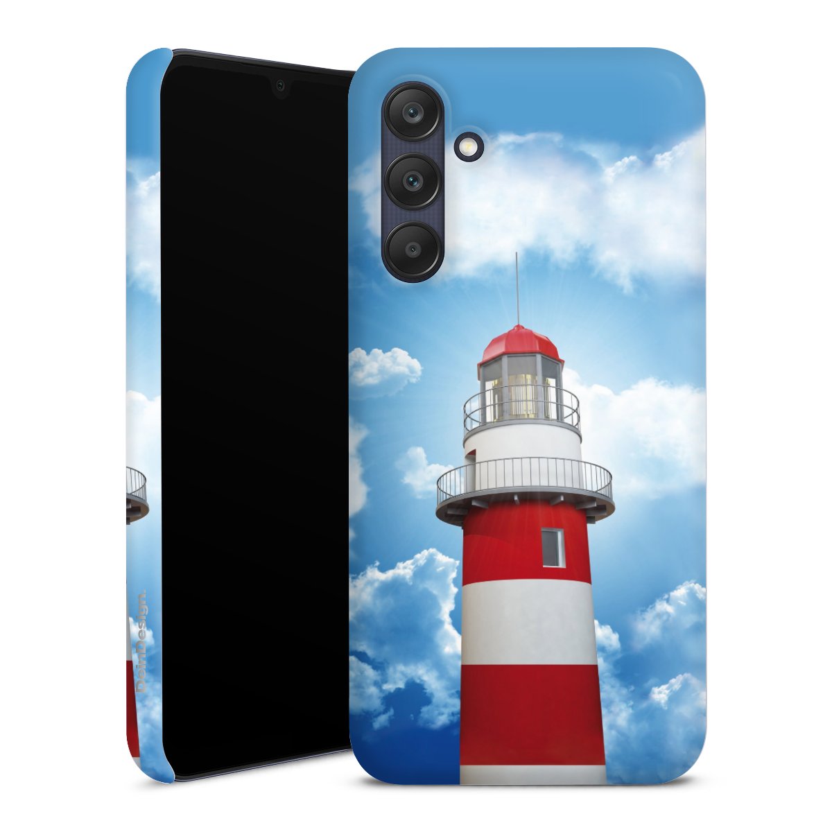 Galaxy A25 5G Handy Premium Case Smartphone Handyhülle Schutzhülle matt Lighthouse Sky Cloud Premium Case