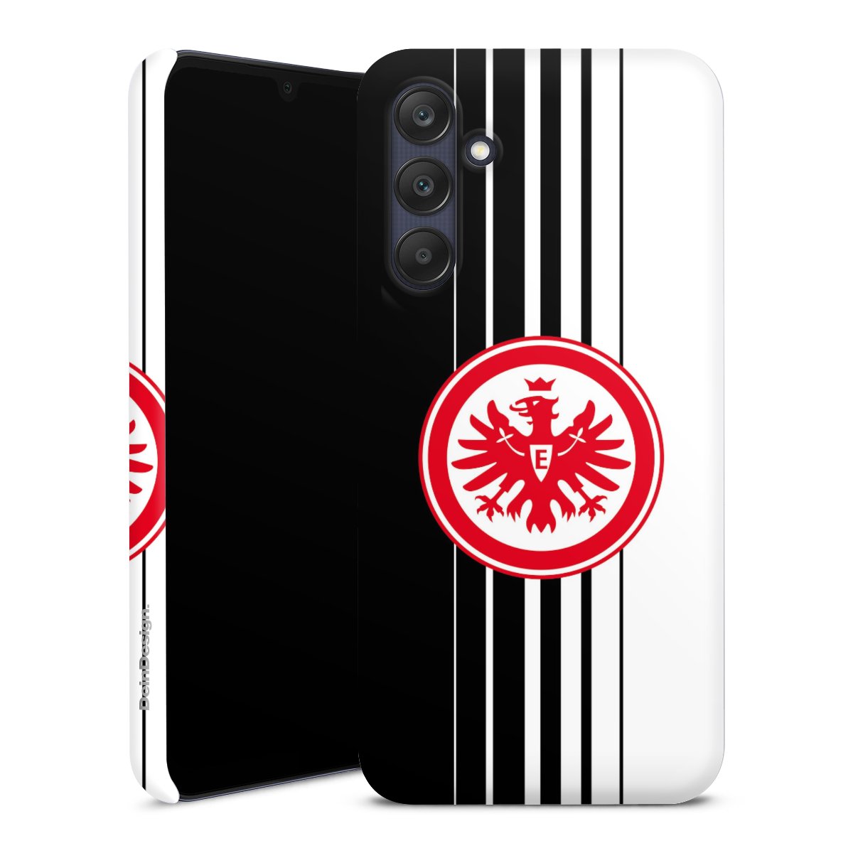 Galaxy A25 5G Handy Premium Case Smartphone Handyhülle Schutzhülle matt Stripes Eintracht Frankfurt Official Licensed Product Premium Case