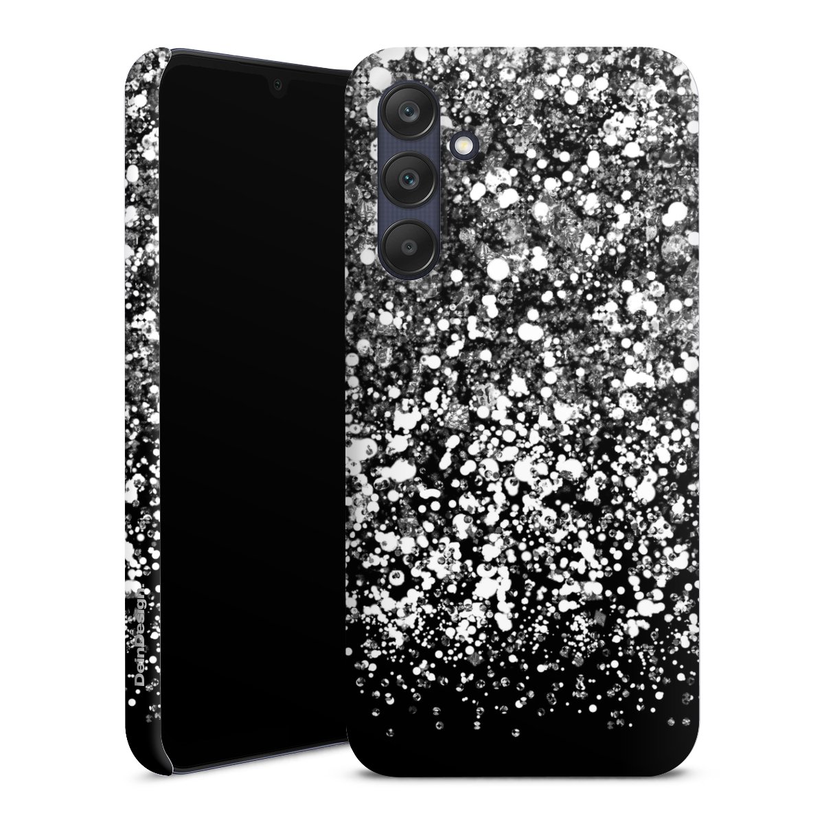 Galaxy A25 5G Handy Premium Case Smartphone Handyhülle Schutzhülle matt Glitzer Snowflake Muster Premium Case