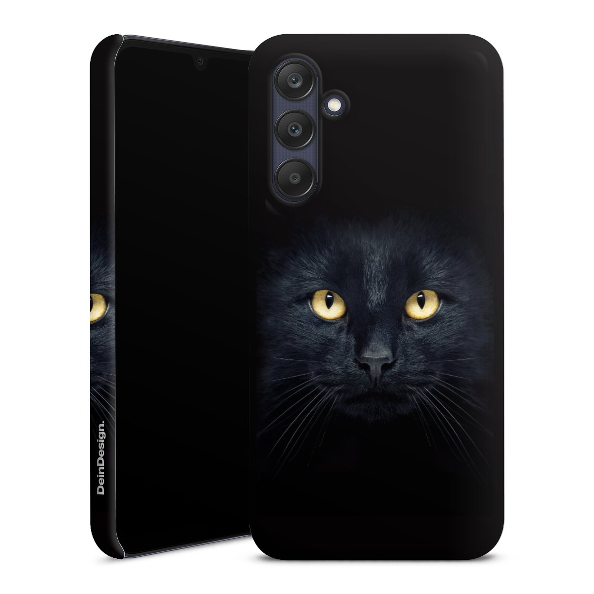 Galaxy A25 5G Handy Premium Case Smartphone Handyhülle Schutzhülle matt Eye Cat Black Premium Case