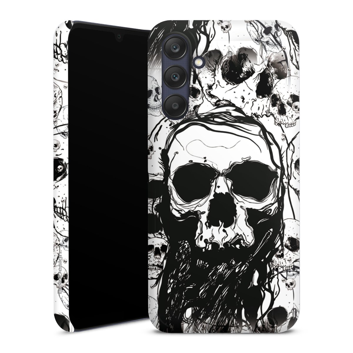 Galaxy A25 5G Handy Premium Case Smartphone Handyhülle Schutzhülle glänzend Totenkopf Halloween Premium Case