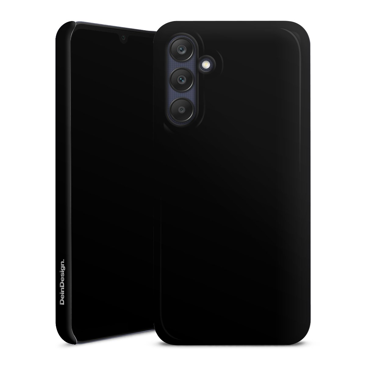 Galaxy A25 5G Handy Premium Case Smartphone Handyhülle Schutzhülle glänzend Black Colour Unicoloured Premium Case