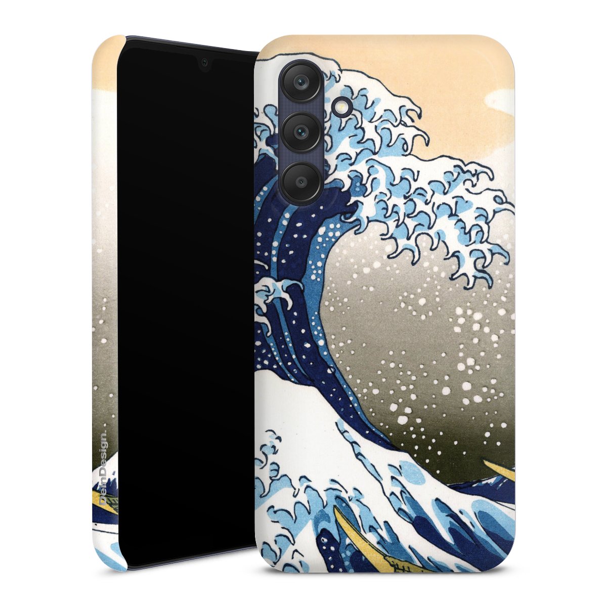 Galaxy A25 5G Handy Premium Case Smartphone Handyhülle Schutzhülle glänzend Kunst Katsushika Hokusai Die Große Welle Vor Kanagawa Premium Case