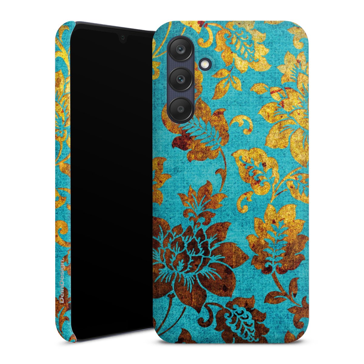 Galaxy A25 5G Handy Premium Case Smartphone Handyhülle Schutzhülle glänzend Ornament Vintage Flowers Premium Case