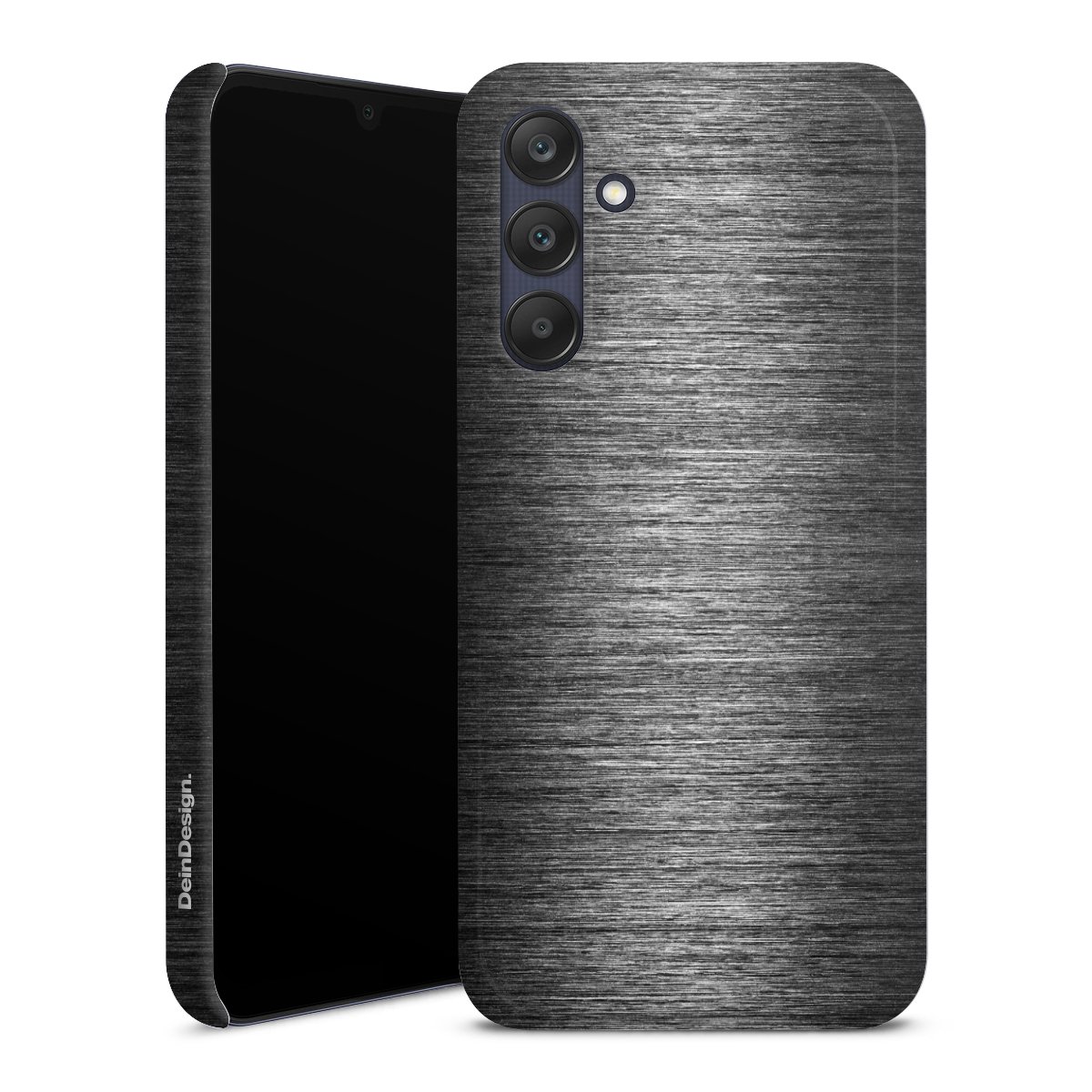 Galaxy A25 5G Handy Premium Case Smartphone Handyhülle Schutzhülle glänzend Metallic Look Anthracite Metal Premium Case