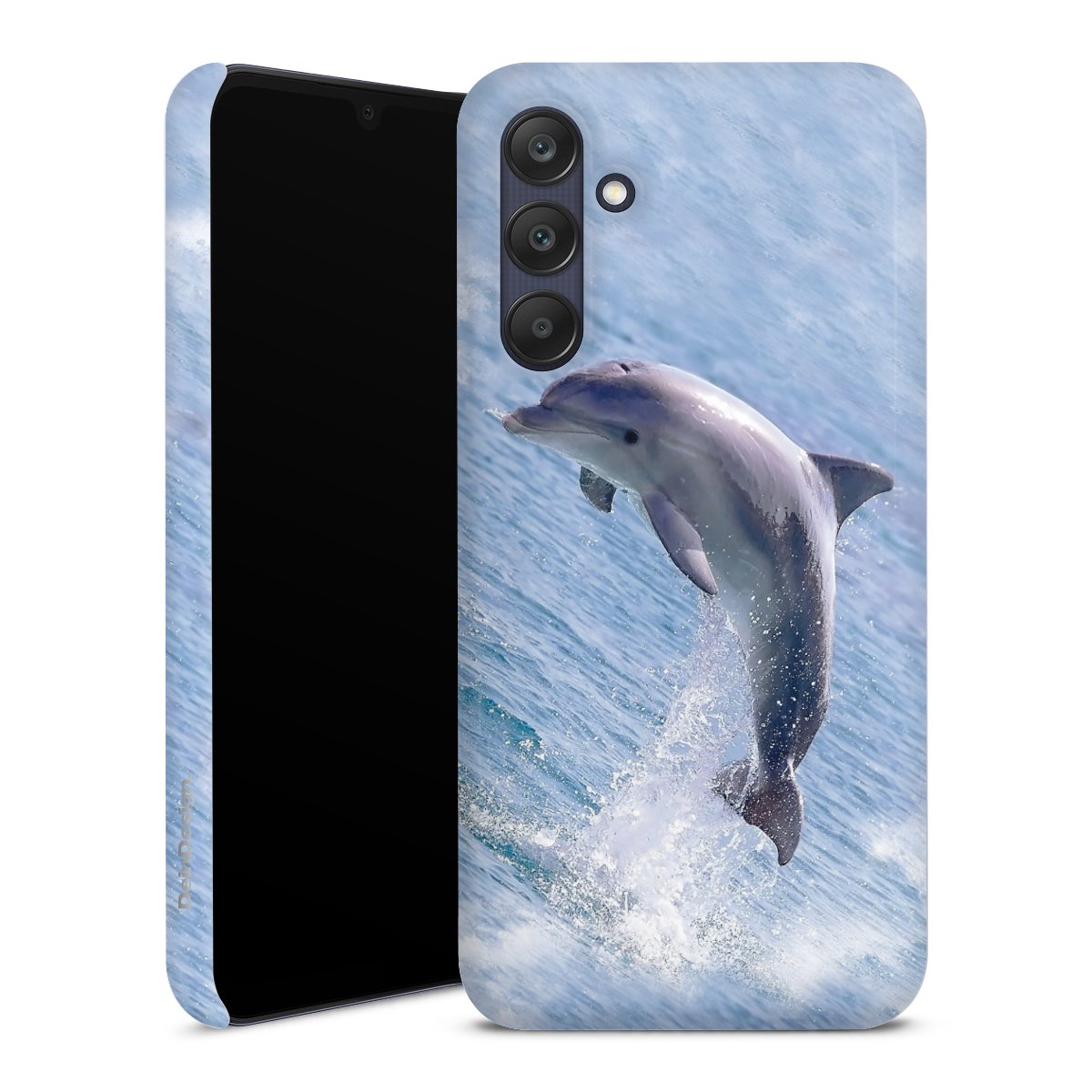 Galaxy A25 5G Handy Premium Case Smartphone Handyhülle Schutzhülle glänzend Dolphin Ocean Wale Premium Case