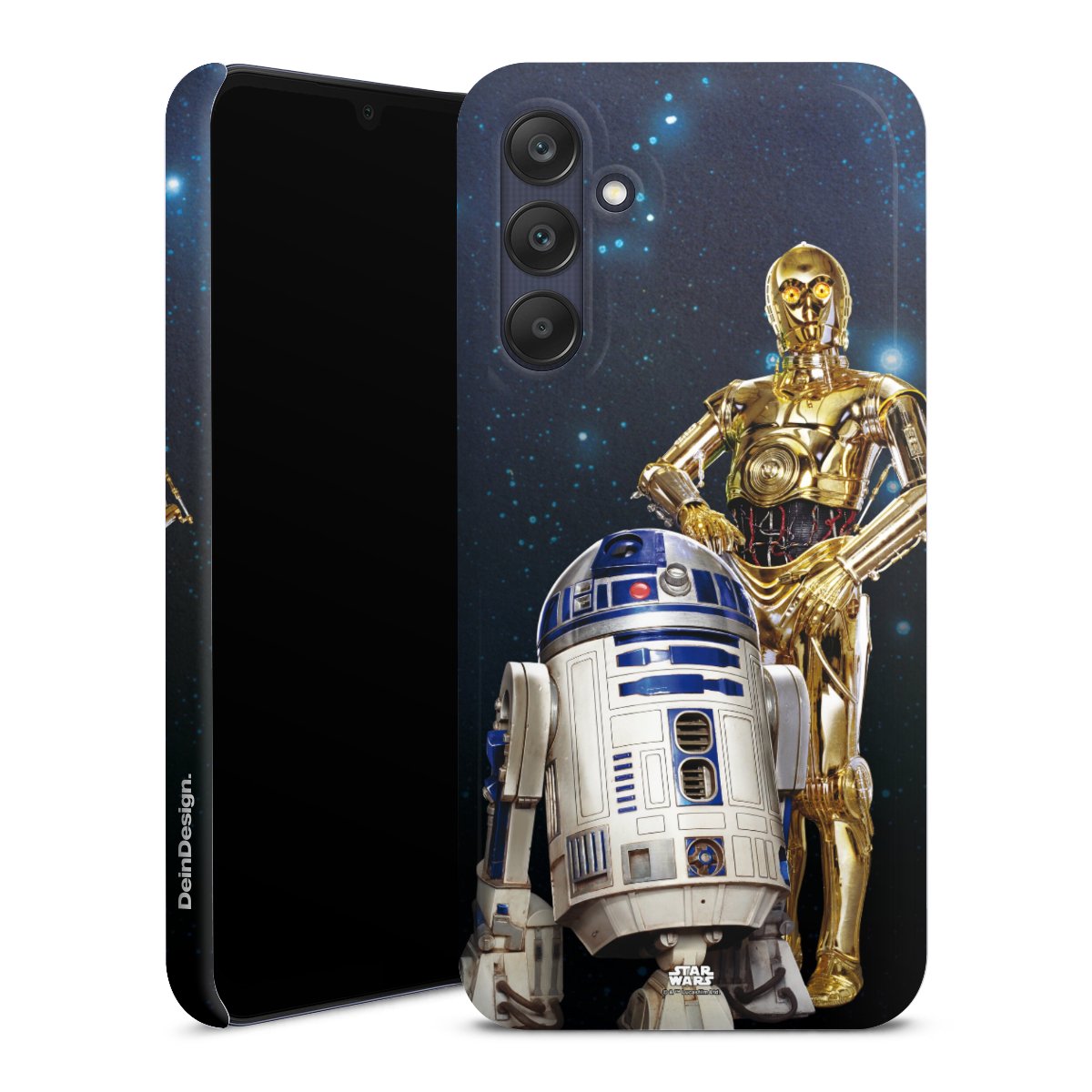 Galaxy A25 5G Handy Premium Case Smartphone Handyhülle Schutzhülle glänzend Weltall Star Wars R2d2 Premium Case