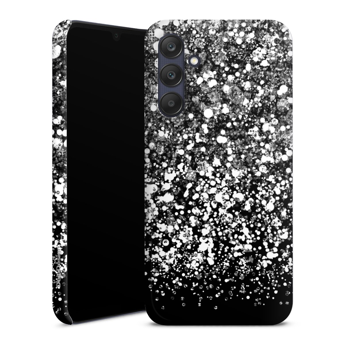 Galaxy A25 5G Handy Premium Case Smartphone Handyhülle Schutzhülle glänzend Glitzer Snowflake Muster Premium Case