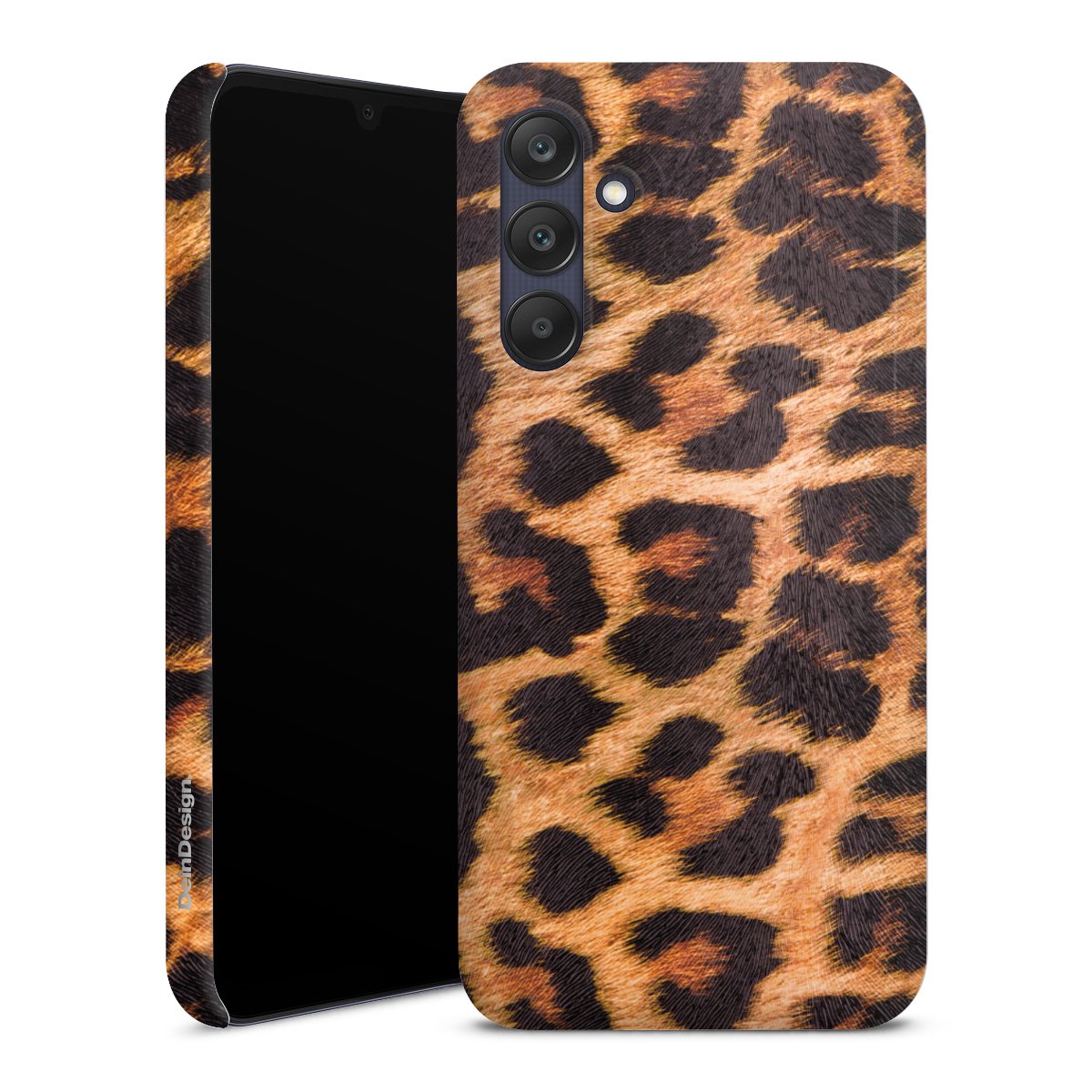 Galaxy A25 5G Handy Premium Case Smartphone Handyhülle Schutzhülle glänzend Animal Print Leopard Fur Premium Case