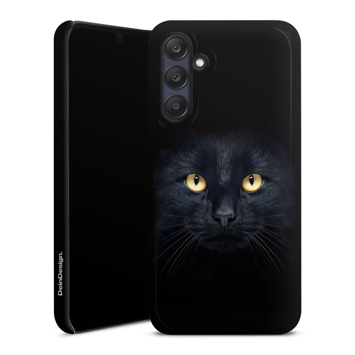 Galaxy A25 5G Handy Premium Case Smartphone Handyhülle Schutzhülle glänzend Eye Cat Black Premium Case