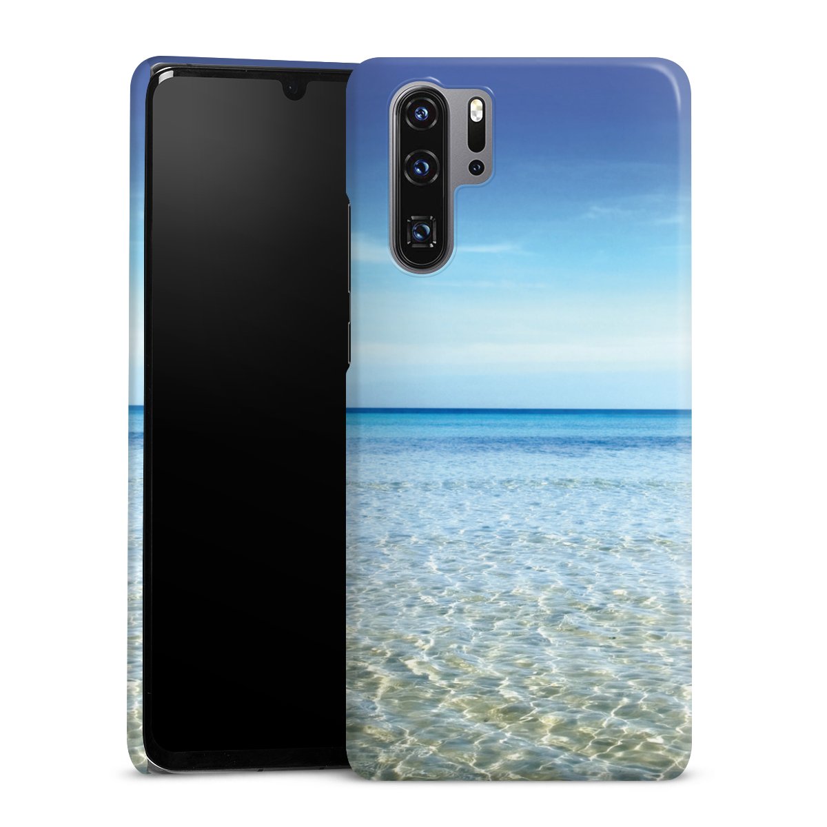 Huawei P30 Pro Handy Premium Case Smartphone Handyhülle Schutzhülle glänzend Urlaub Sky Ocean Premium Case