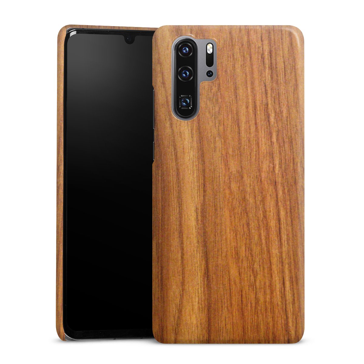 Huawei P30 Pro Handy Premium Case Smartphone Handyhülle Schutzhülle glänzend Wood Larch Wooden Look Premium Case