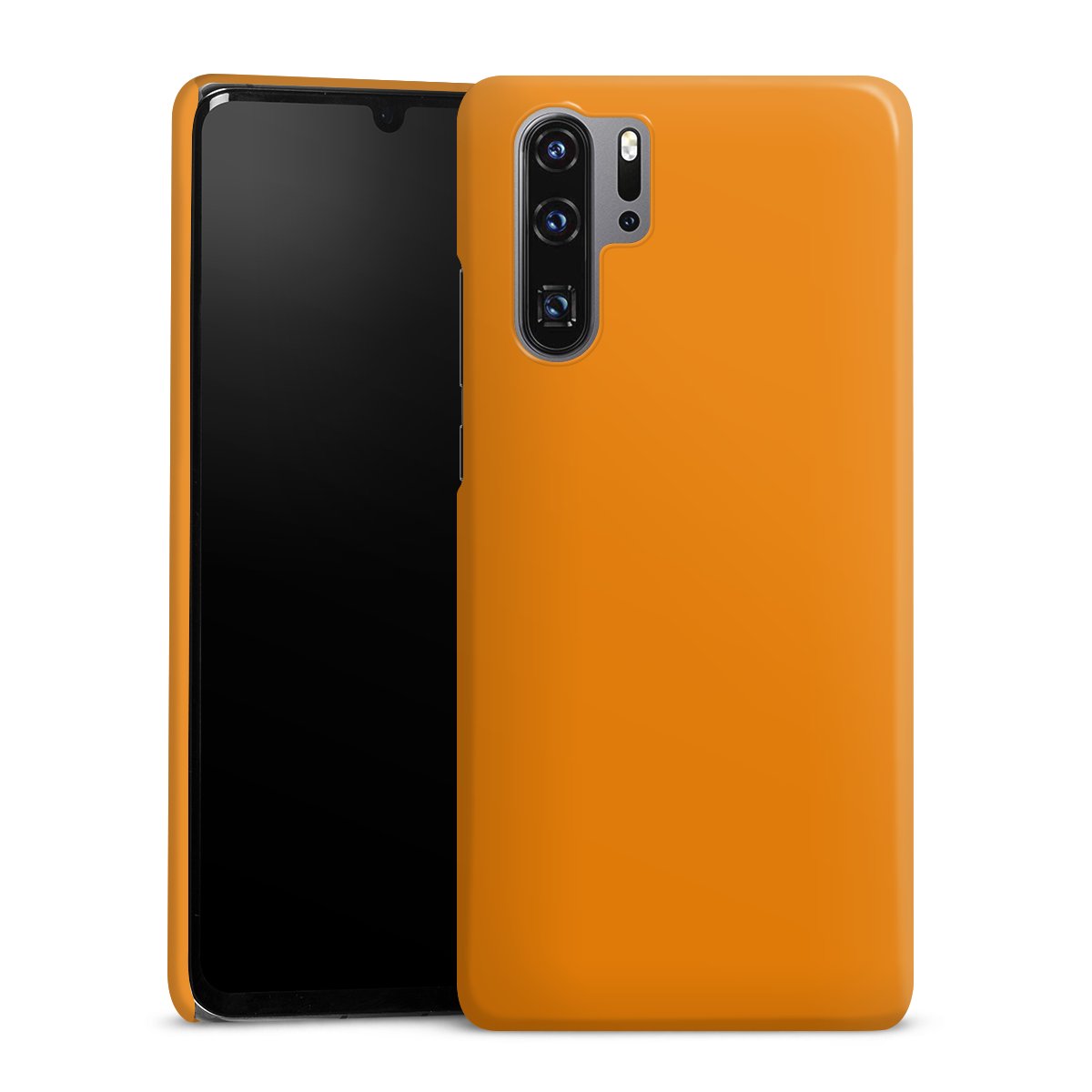 Huawei P30 Pro Handy Premium Case Smartphone Handyhülle Schutzhülle glänzend Unicoloured Colour Orange Premium Case