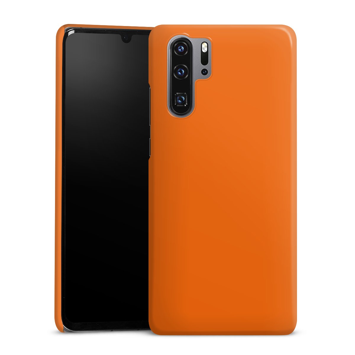 Huawei P30 Pro Handy Premium Case Smartphone Handyhülle Schutzhülle glänzend Orange Colour Unicoloured Premium Case