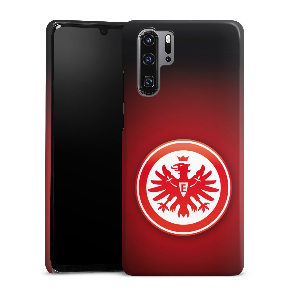 Huawei P30 Pro Handy Premium Case Smartphone Handyhülle Schutzhülle glänzend Eintracht Frankfurt Official Licensed Product Coat Of Arms Premium Case