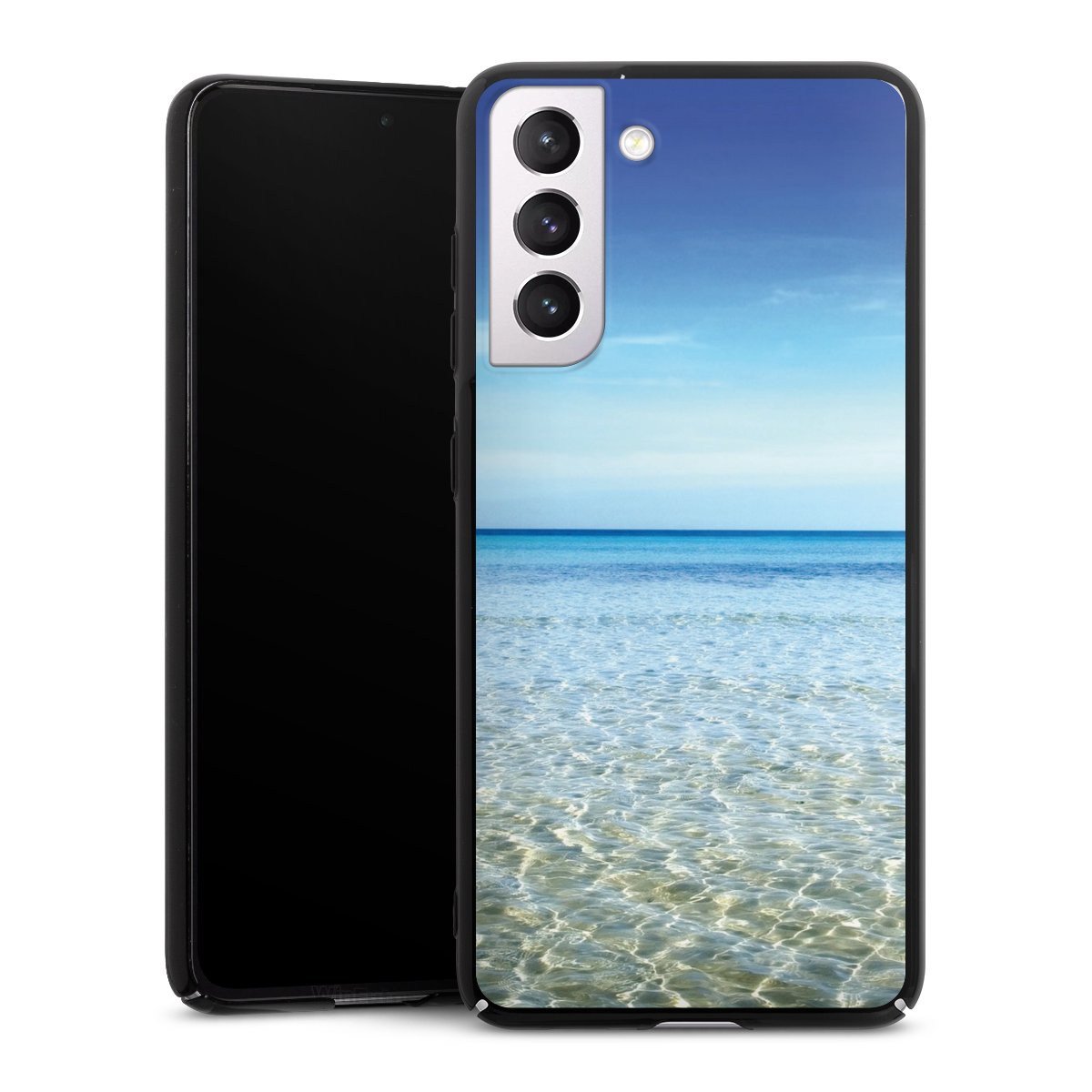 Galaxy S21 FE 5G Handy Hard Case Schutzhülle schwarz Smartphone Backcover Urlaub Sky Ocean Hard Case