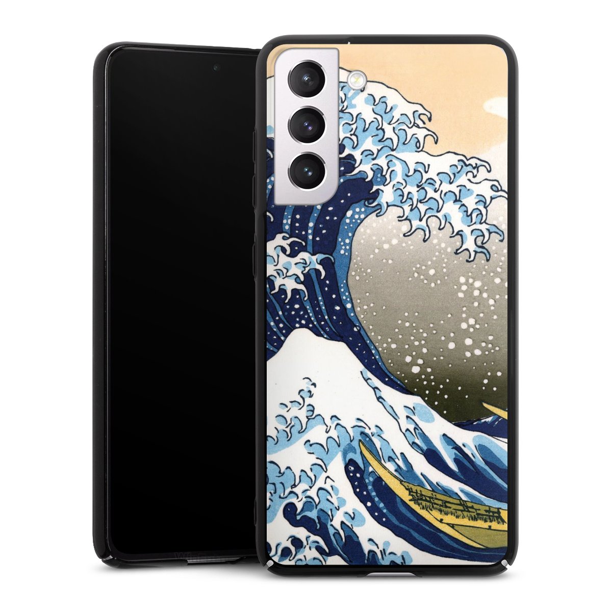 Galaxy S21 FE 5G Handy Hard Case Schutzhülle schwarz Smartphone Backcover Kunst Katsushika Hokusai Die Große Welle Vor Kanagawa Hard Case