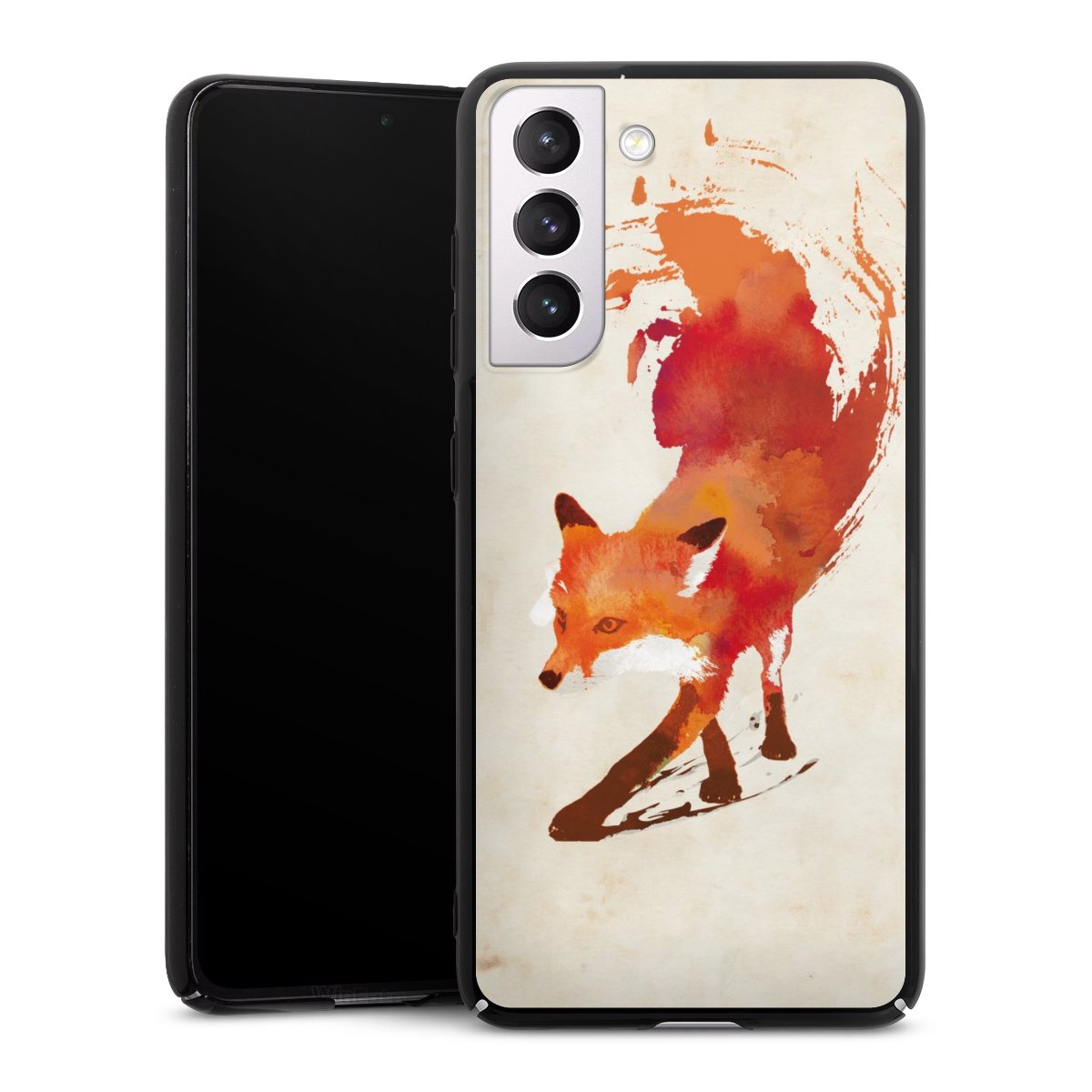 Galaxy S21 FE 5G Handy Hard Case Schutzhülle schwarz Smartphone Backcover Fox Graphic Hard Case