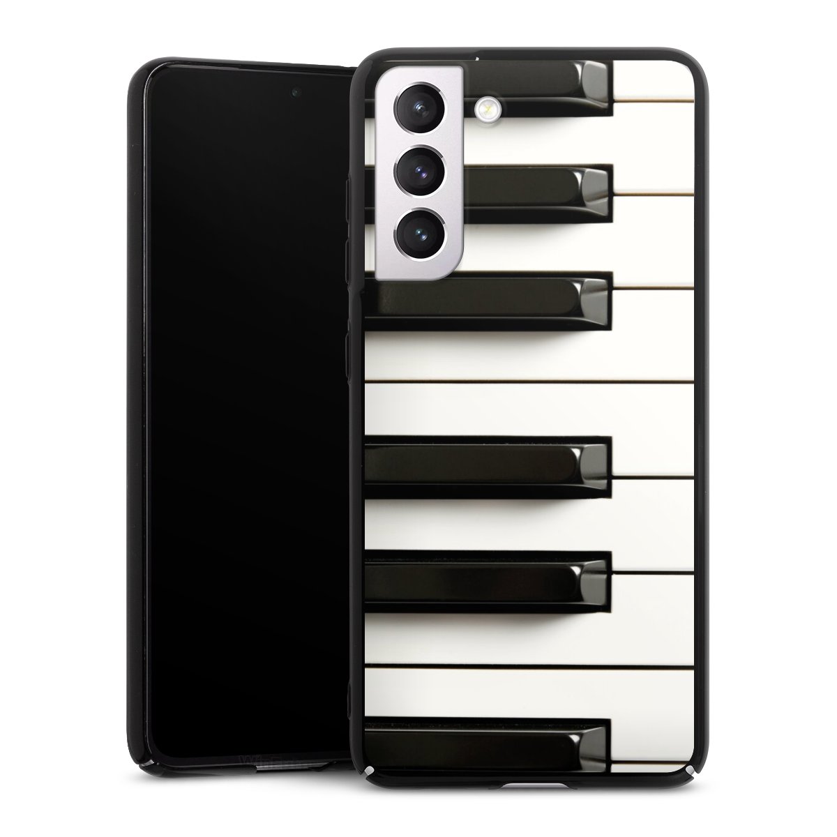 Galaxy S21 FE 5G Handy Hard Case Schutzhülle schwarz Smartphone Backcover Klavier Piano Music Hard Case